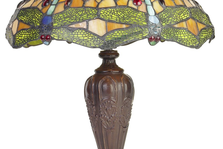 Tiffany-style lamp ready for delivery